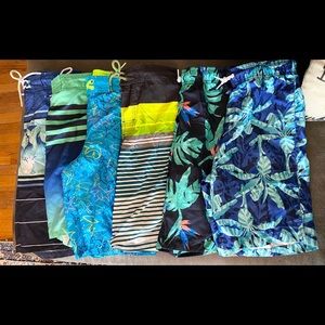 XXL/16-18 Boys Swim trunks and SPF swim shirts bundle